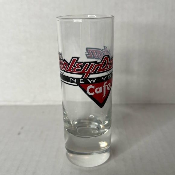 Harley Davidson Cafe‎ New York Tall Shot Glass Motorcycles 4” H - Picture 4 of 7